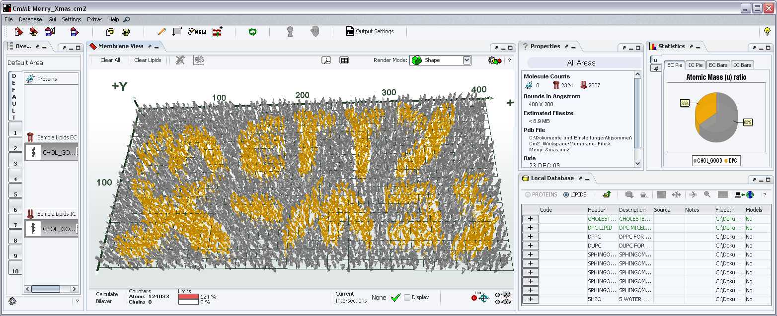 Merry X-mas 2009 with the MembraneEditor