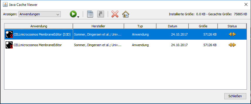CmME normal and S3D installations on a single machine in the Java Cache/WebStart Viewer